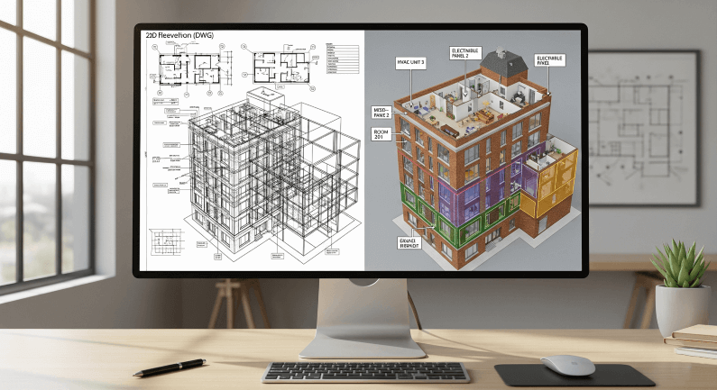 2D CAD/3D CAD to Revit