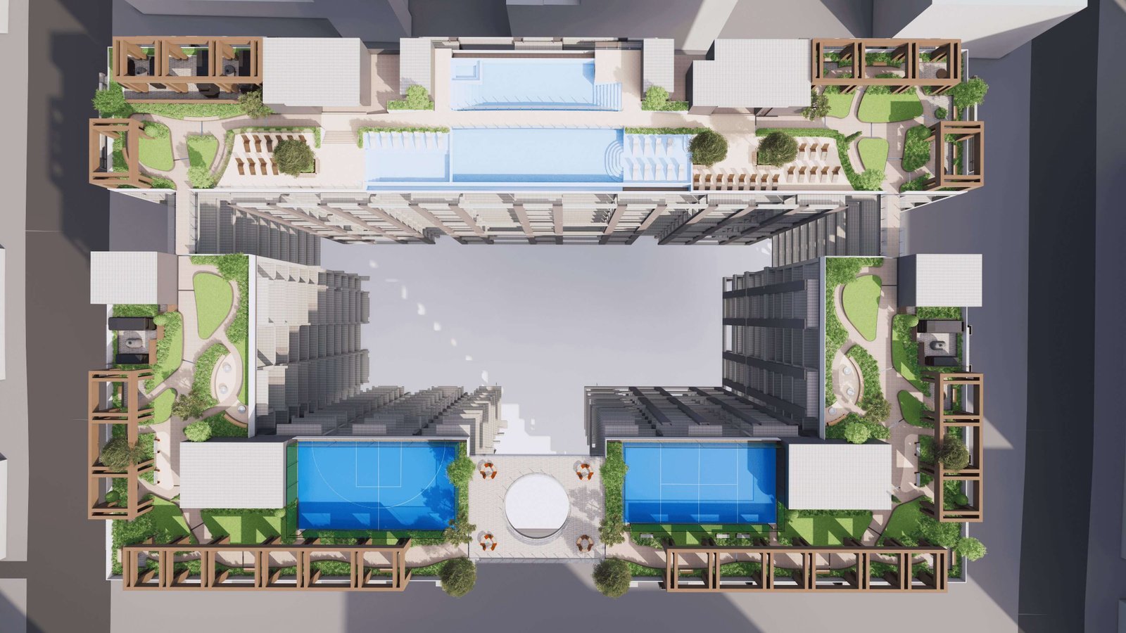 Architectural BIM & Visualization Services for a Rooftop design in residential tower complex in UK