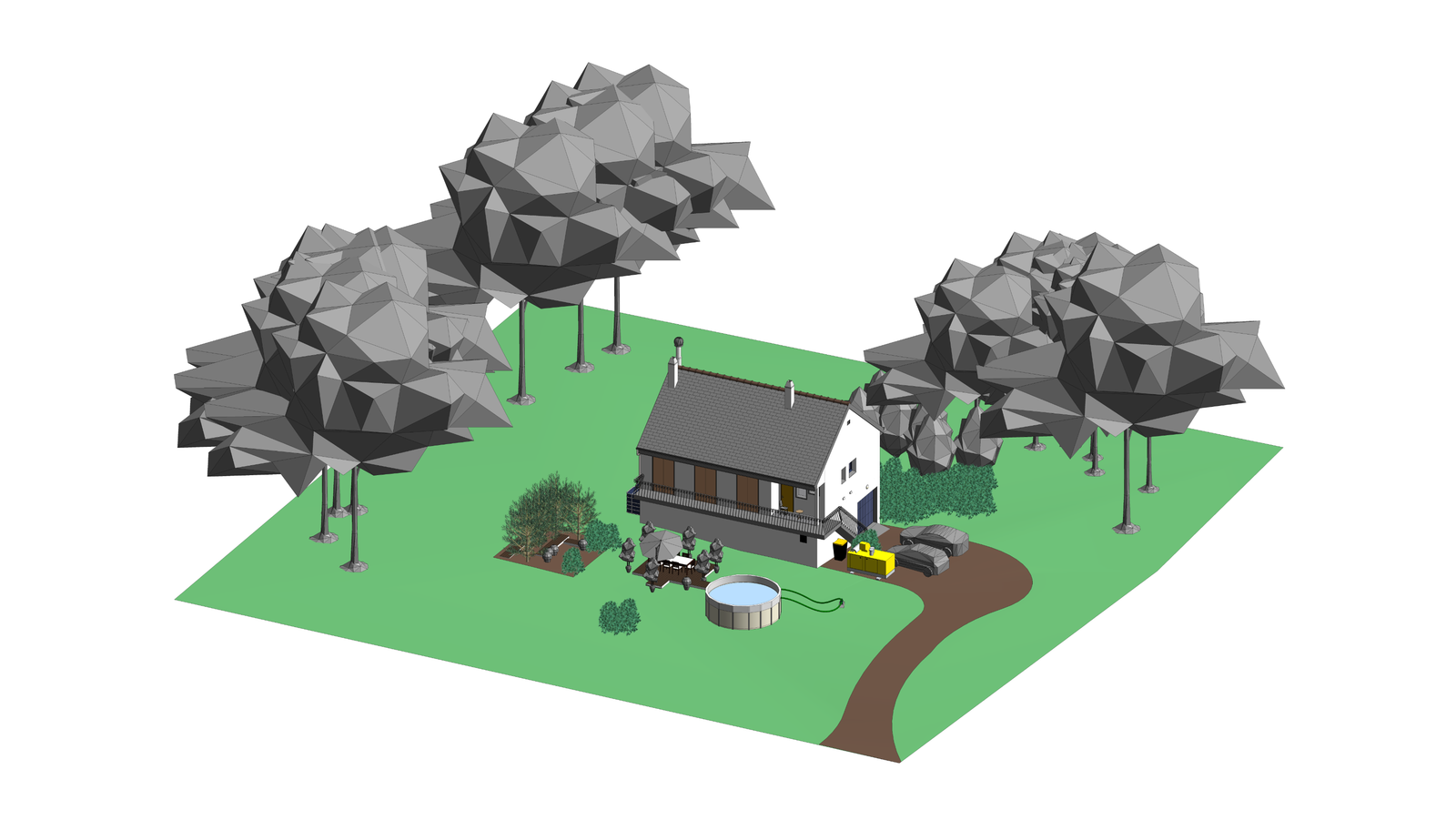 Created 3d digital twin model for renovation of the existing house from Scan file