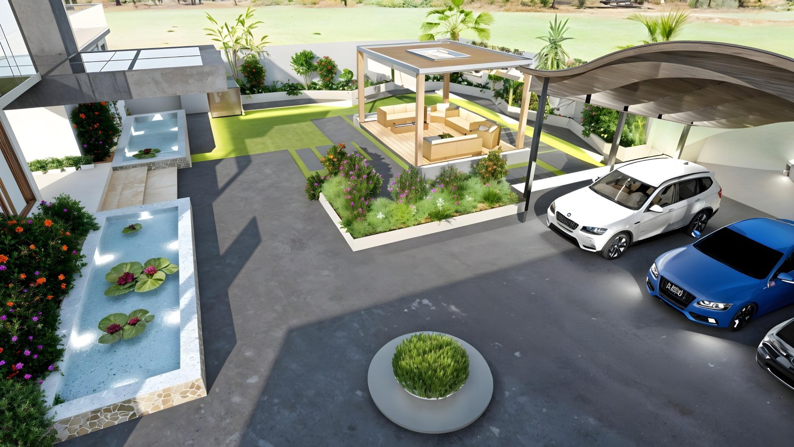 Landscape Designing of Farmhouse in Rancharda near Gandhinagar