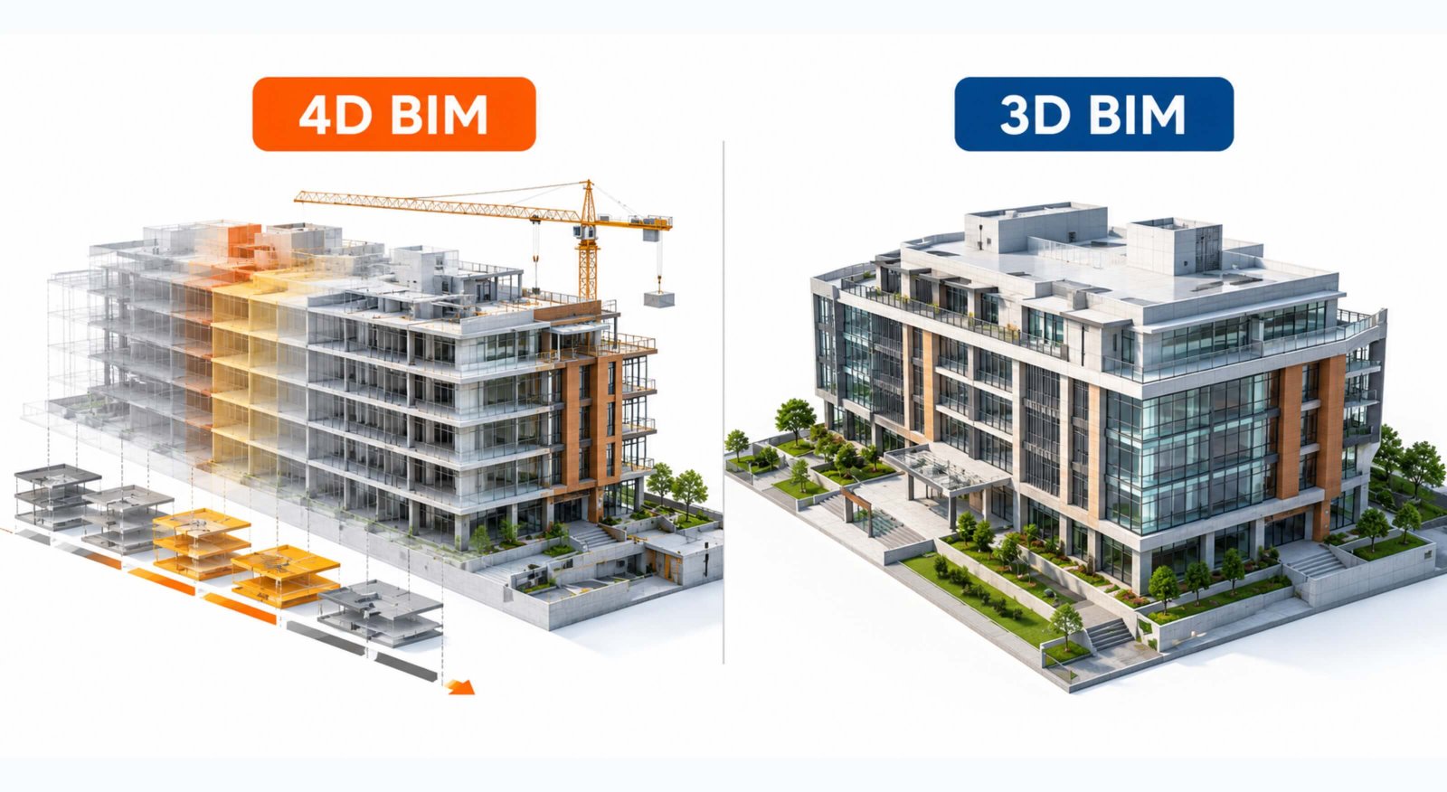 4D BIM Services vs 3D BIM Services: What’s the Difference?